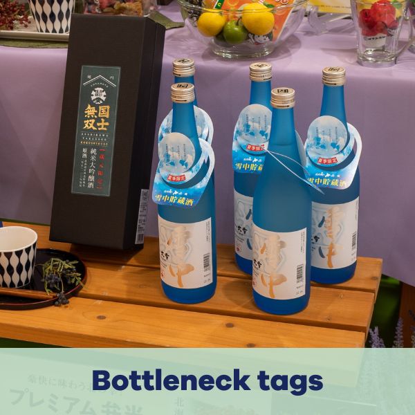 Bottleneck tags for beverage