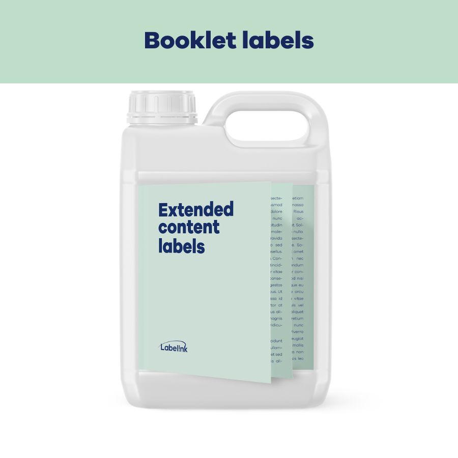 Extended content labels for pest control chemical products