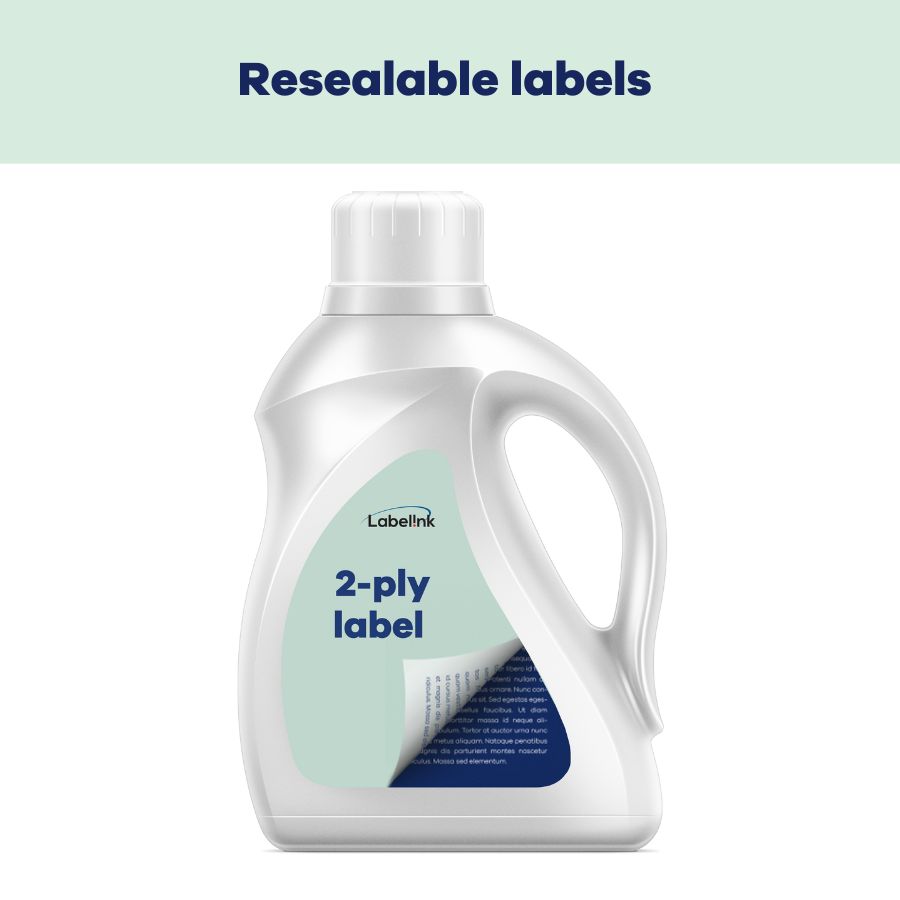 2-ply resealable agrochemical labels
